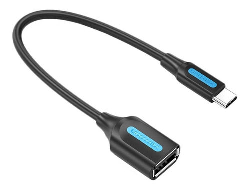 USB 3.1(Gen 1) C Male to A Female OTG Cable 0.15M Black PVC Type