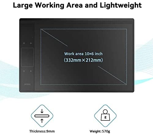 VEIKK A30 V2 Dawning Tablet 10x6 Inch Graphic Tablet