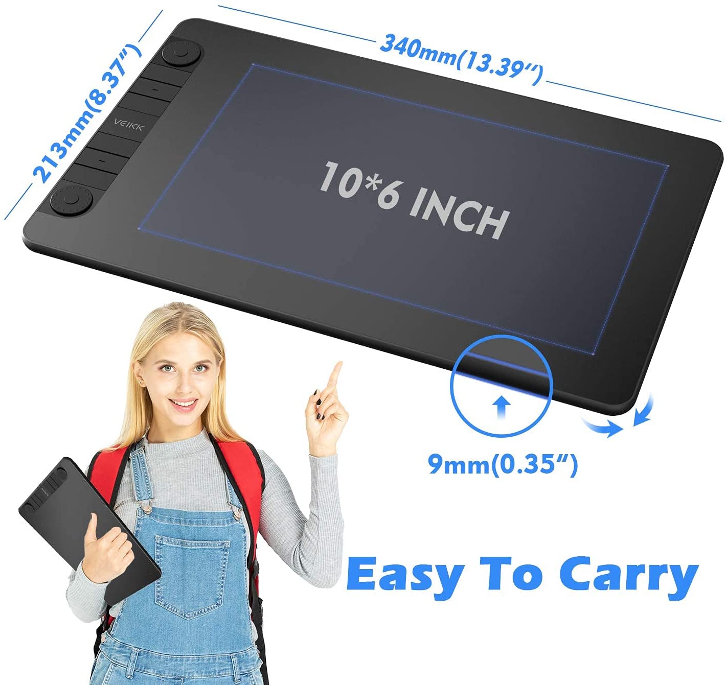 Veikk VK1060 PRO Graphic Drawing Tablet