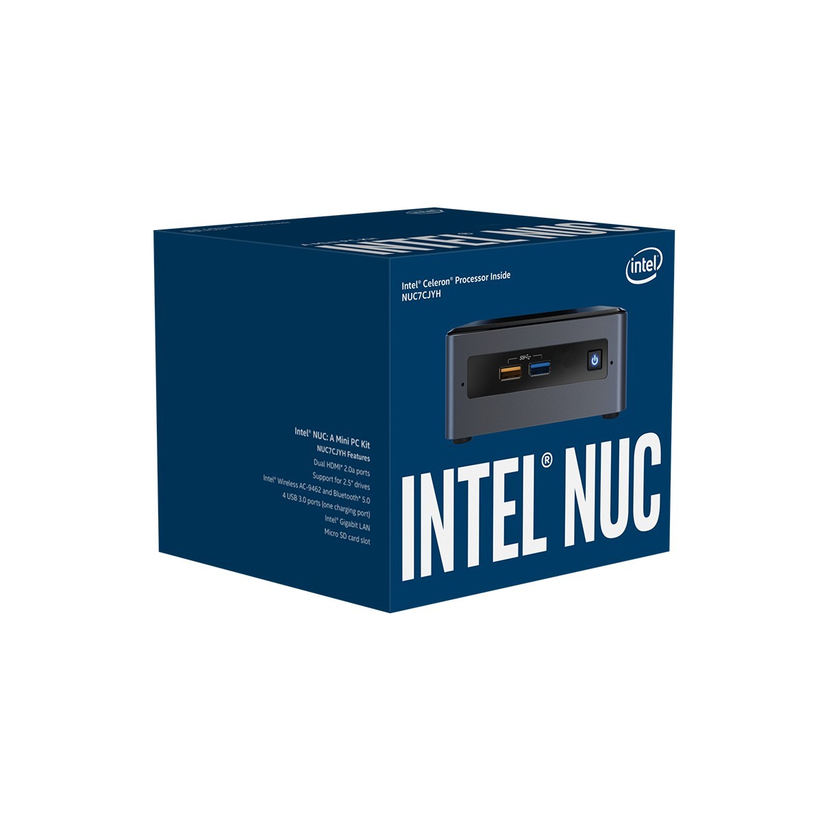 Intel NUC ,Celeron J4005 , DDR4 , WiFi ,USB3 ,HDMI ,2.5 "SSD ,Kit NUC7CJYH2 INBOXNUC7CJYHN2