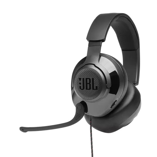 JBL Quantum 200 Wired over ear gaming headset 50mm drivers flip-up boom microphone Compatible with all platforms