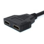 HDMI Splitter Adapter Cable (1 in HDMI Male to 2 Out HDMI Female)