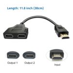HDMI Splitter Adapter Cable (1 in HDMI Male to 2 Out HDMI Female)