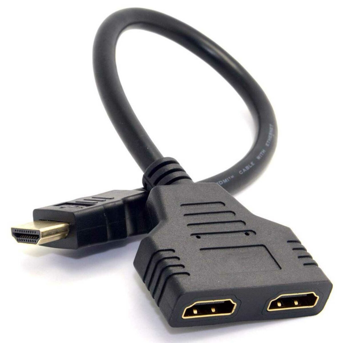 HDMI Splitter Adapter Cable (1 in HDMI Male to 2 Out HDMI Female)