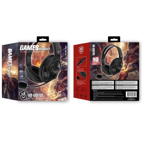 Gaming Headset fortnite & pubg { 1-Jack / for PC , Notebook , PS4) KR- GM705