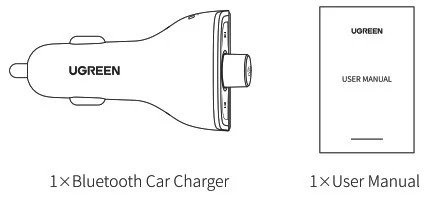 UGreen Bluetooth Car Charger USB Flash And TF Card Supported \ CD229