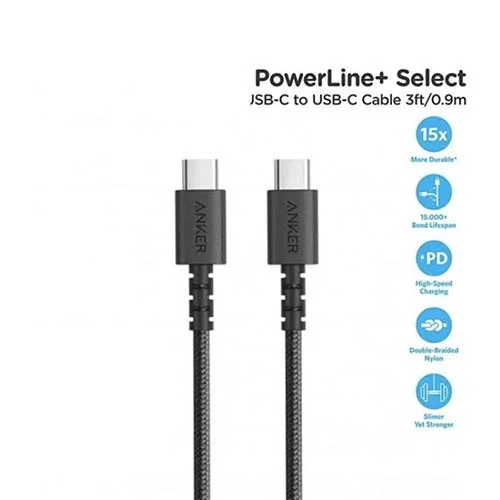Anker PowerLine Select+ USBC To USB C 3ft