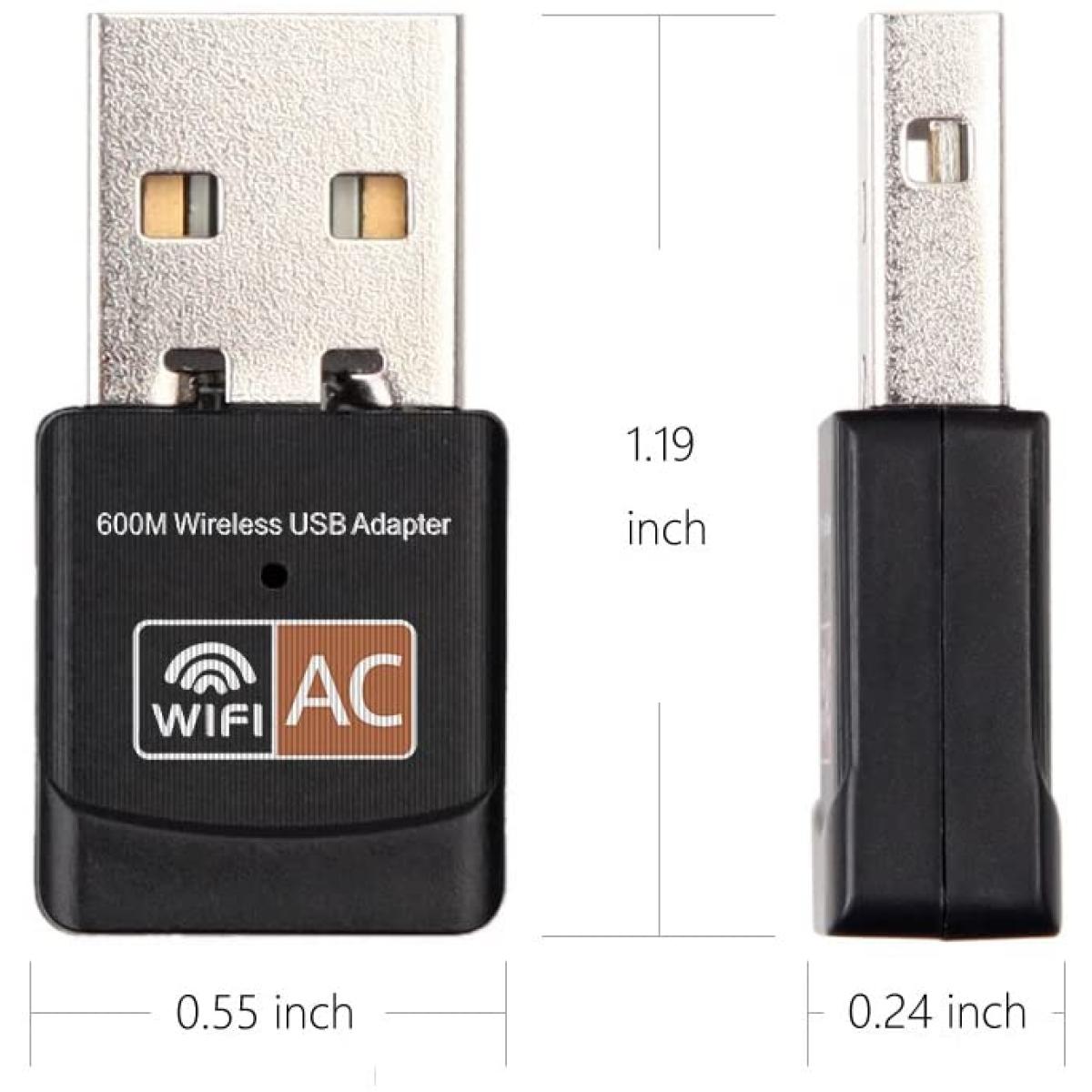 USB Wireless Adapter Dual Band AC600