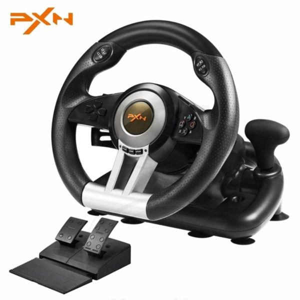 PXN 90/180 Degree Gaming Steering Wheel (Black) [ PXN V3 Pro ]