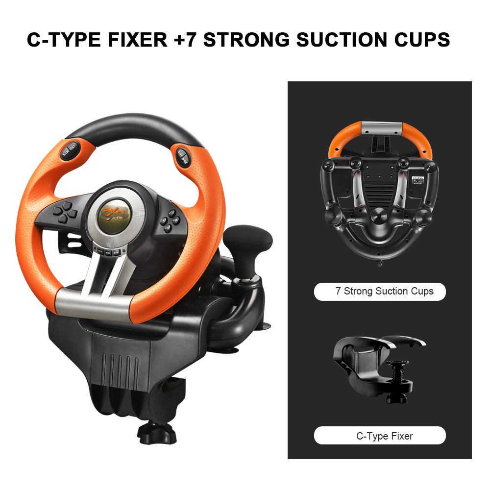 PXN 90/180 Degree Gaming Steering Wheel [ PXN V3 Pro ]