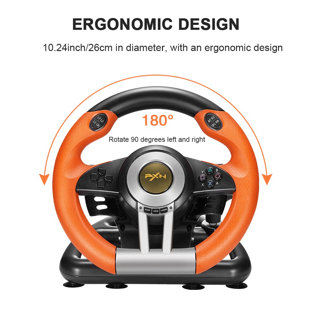 PXN 90/180 Degree Gaming Steering Wheel [ PXN V3 Pro ]