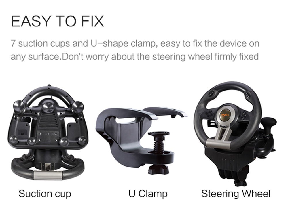 PXN 90/180 Degree Gaming Steering Wheel [ PXN V3 Pro ]