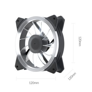 ORICO Case Fan RGB Loops 120*120*25MM 4+3Pin - ORICO-CSF-6LD-BK-BP