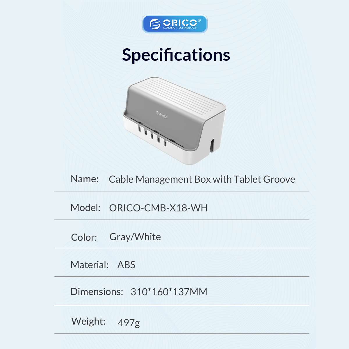 ORICO Cable Management Box ORICO-CMB-X18