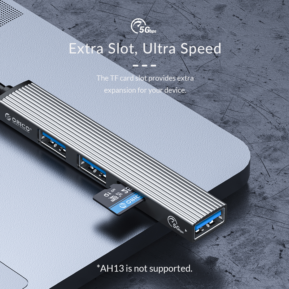 ORICO Type-C to USB3.0 HUB USB3.0*1，USB2.0*2，TF ORICO-AH-12F