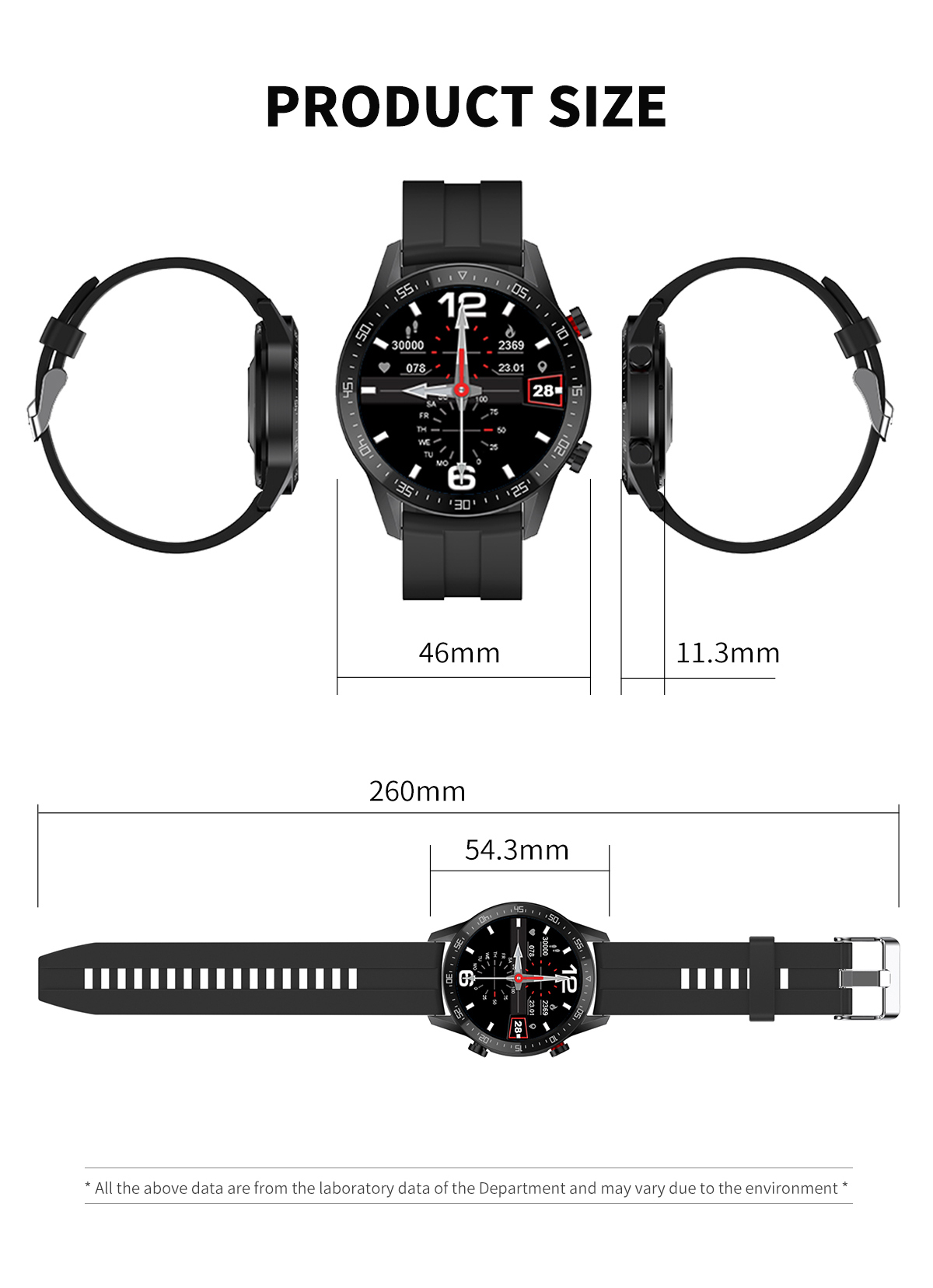 Smart watch SK7 Plus - 1.28-inch IPS - 230mAh battery-capacity - IP68 waterproof - Bluetooth 5.1 - standby up to three days - black steel strap - Amman Jordan - Pccircle