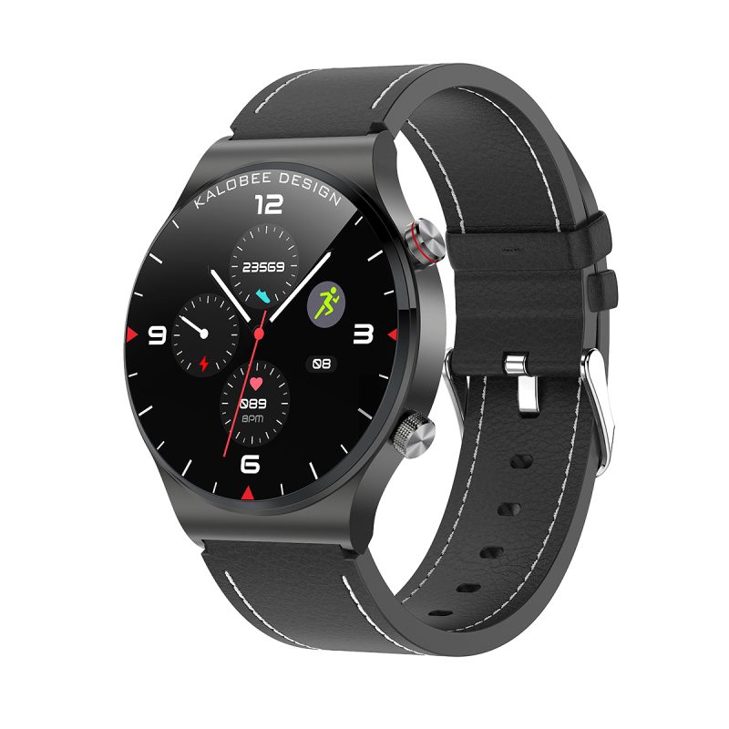 Smart watch H20 - 1.28-inch IPS - 230mAh battery-capacity - IP68 waterproof - Bluetooth 5.1 - standby up to three days - black leather strap - Amman Jordan - Pccircle
