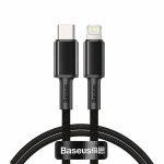Baseus charging and Data cable for iPhone { Type-C to lightning / Fast charging PD 20W / 1M length / Black color } Catlgd-01