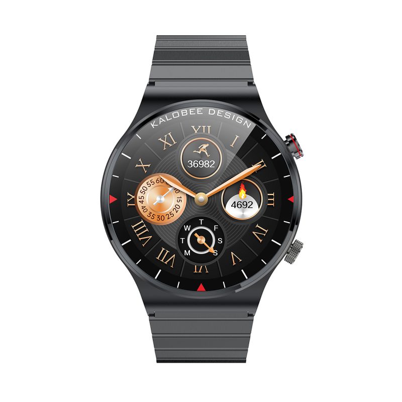 Smart watch H20 - 1.28-inch IPS - 230mAh battery-capacity - IP68 waterproof - Bluetooth 5.1 - standby up to three days - black steel strap - Amman Jordan - Pccircle