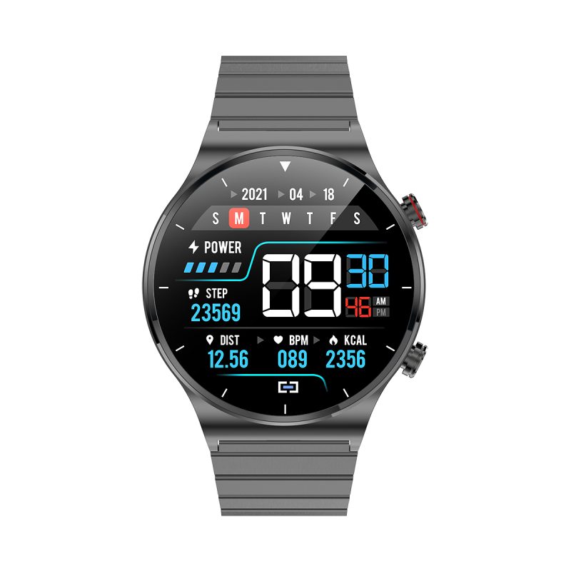 Smart watch SK8 Plus - 1.28-inch IPS - 230mAh battery-capacity - IP68 waterproof - Bluetooth 5.1 - standby up to three days - black steel strap - Amman Jordan - Pccircle