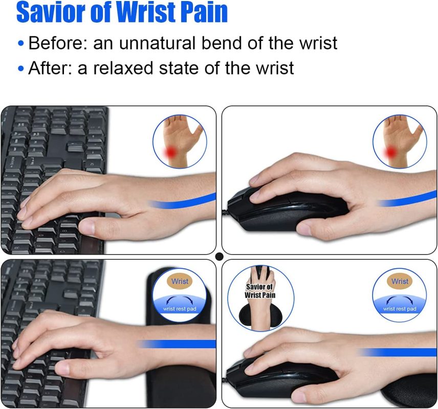 Keyboard Wrist Rest and mouse wrist pad - Anti-slip - relaxed state of the wrist - Amman Jordan - Pccircle