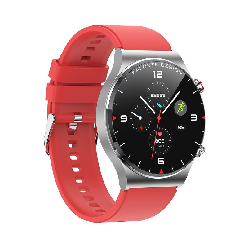 Smart watch H20 - 1.28-inch IPS - 230mAh battery-capacity - IP68 waterproof - Bluetooth 5.1 - standby up to three days - Red silicone strap - Jordan Amman - Pccircle