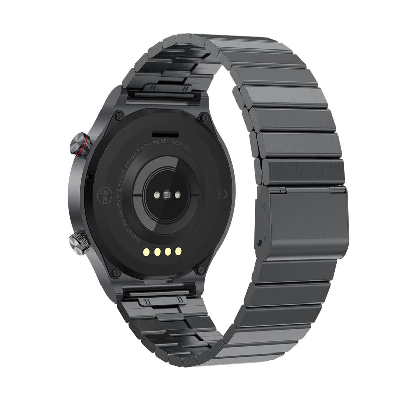Smart watch H20 - 1.28-inch IPS - 230mAh battery-capacity - IP68 waterproof - Bluetooth 5.1 - standby up to three days - black steel strap - Amman Jordan - Pccircle