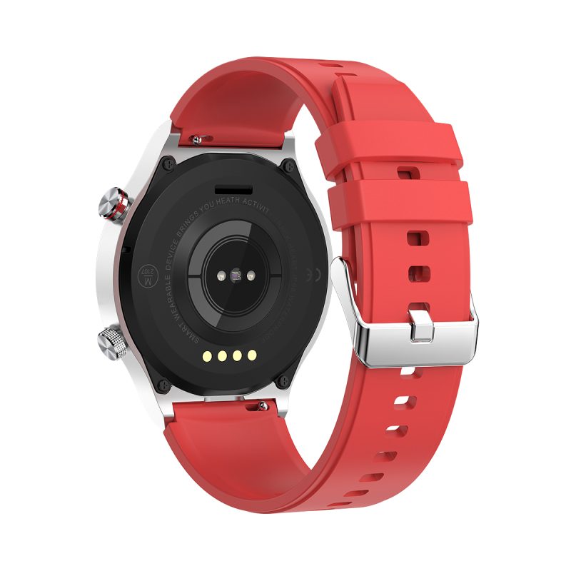 Smart watch H20 - 1.28-inch IPS - 230mAh battery-capacity - IP68 waterproof - Bluetooth 5.1 - standby up to three days - Red silicone strap - Jordan Amman - Pccircle