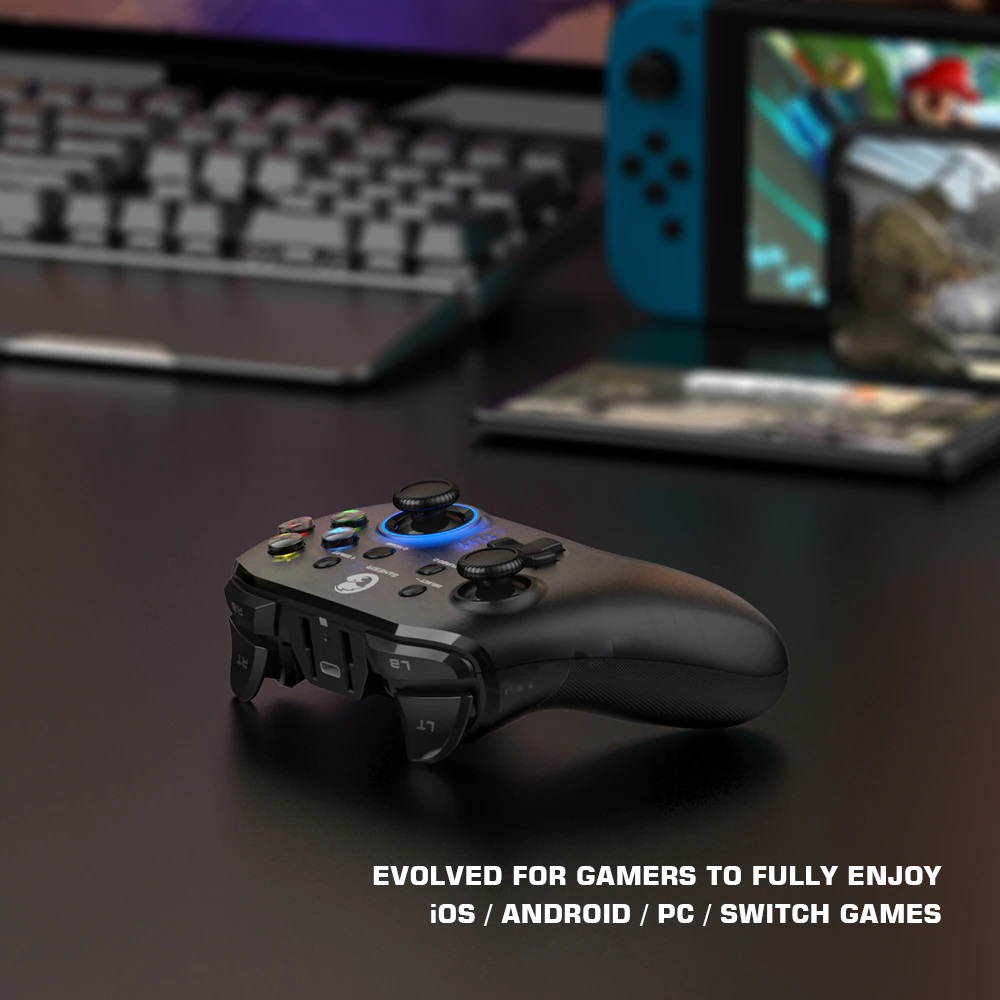 GameSir T4 Pro Multi-platform Game Controller - Wireless or Wired - Vibration Motors - Six-Axis Gyroscope - Colorful LED Backlight - Amman Jordan - Pccircle