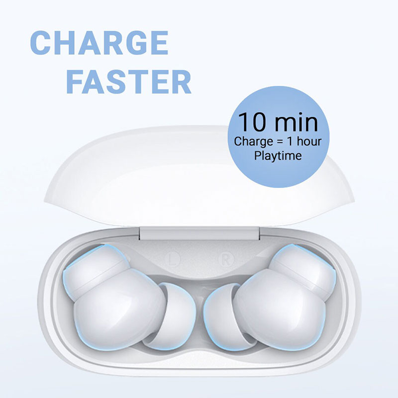 Anker Soundcore R100 True Wireless Earbuds - 25 total Hours - IPX5 Waterproof - BassUp Technology supports - White color - R100 - Amman Jordan - Pccircle