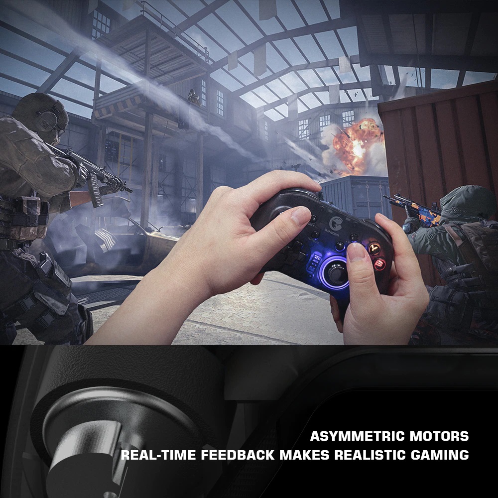 GameSir T4 Pro Multi-platform Game Controller - Wireless or Wired - Vibration Motors - Six-Axis Gyroscope - Colorful LED Backlight - Amman Jordan - Pccircle