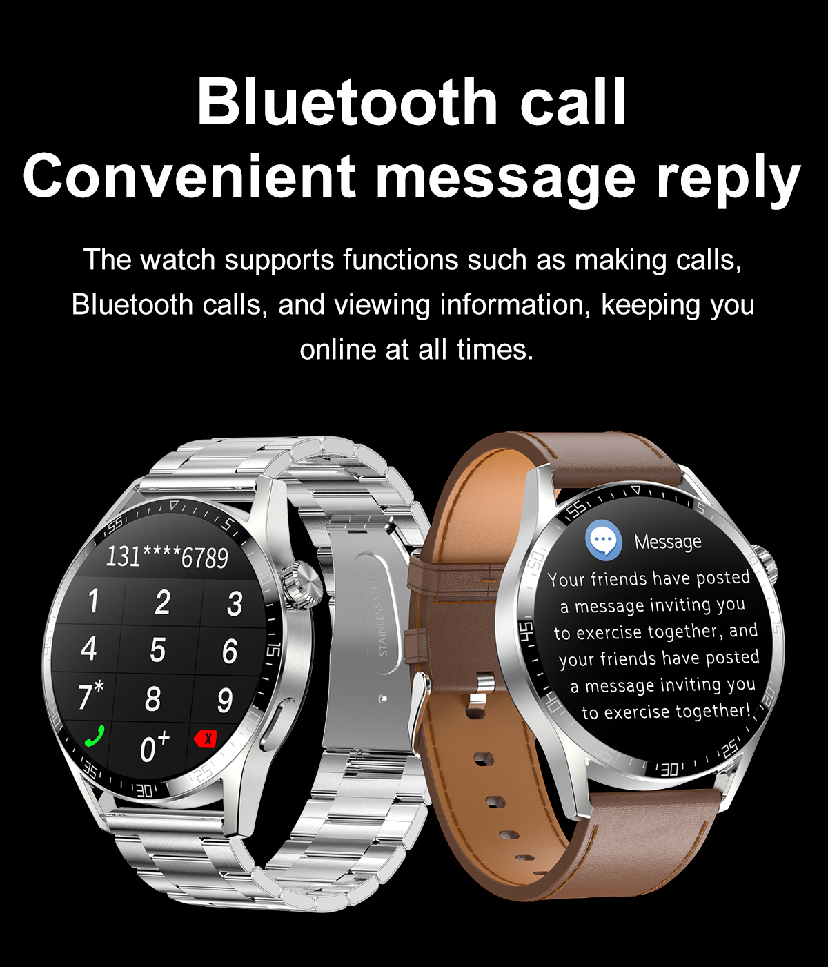 Smart watch H40 - 1.28-inch IPS - 230mAh battery-capacity - IP68 waterproof - Bluetooth 5.1 - standby up to two days - silver steel strap - Amman Jordan - Pccircle