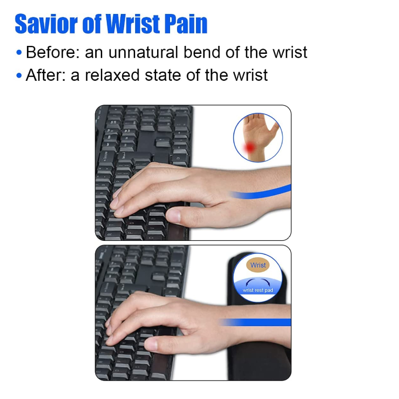 Keyboard Wrist Rest - Anti-slip - relaxed state of the wrist - Keyboard Wrist Rest supports Full size keyboard - Amman Jordan - Pccircle