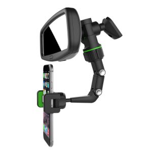 Universal clip Cellphone holder { fast locking / Super flexible and 960°rotating / black and green color } - Image 2