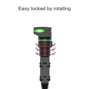 Universal clip Cellphone holder { fast locking / Super flexible and 960°rotating / black and green color } - Image 3