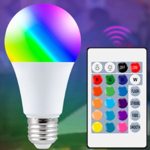 A80 LED Smart Bulb with remote { RGBW / Dimmable / 50mm diameter }