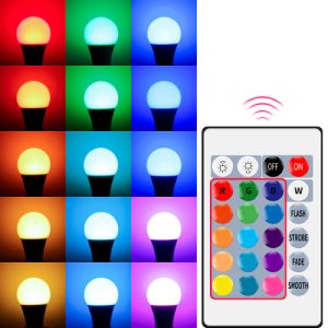 A80 LED Smart Bulb with remote { RGBW / Dimmable / 50mm diameter } - Image 2