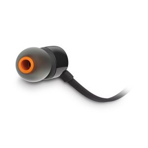 JBL Tune 110 (JBL Pure Bass sound / 1-button remote with microphone / 3.5mm AUX Cable / Black) [ JBLT110BLKAM ]