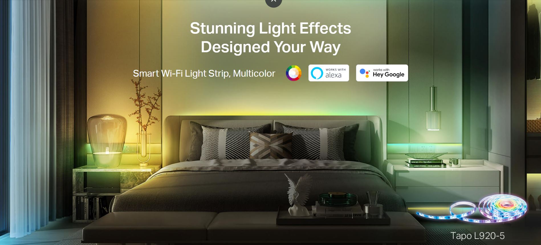 TP link tapo Smart Wi-Fi Light Strip - Multicolor - light segments - schedule and timer - voice control - App control - Tapo L920-5 - Amman Jordan - Pccircle