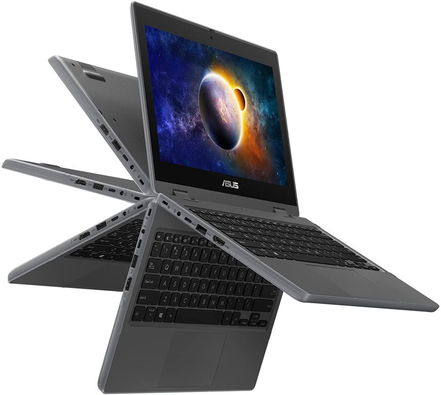 ASUS 11.6 inch 2-IN-1 laptop - 11.6" HD touch screen - Intel Celeron N4500 - 4 GB RAM - 128 GB eMMC - Windows 10 Pro - stylus pen included - BR1100FKA-XS04T - Amman Jordan - Pccircle