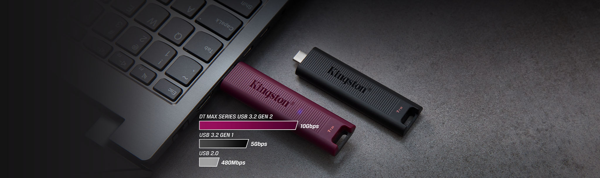 Kingston DataTraveler Max - Type-A USB 3.2 Gen 2 / 256GB storage / Up to 1,000MB per second Read / functional keyring loop - DTMAXA/256GB - Amman Jordan - Pccircle