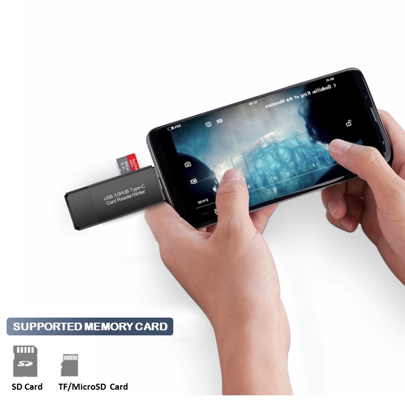 Type-C Card Reader OTG Adapter Support (SD / Micro SD / USB)