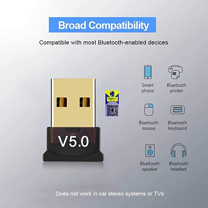 compatible Bluetooth USB V5.0