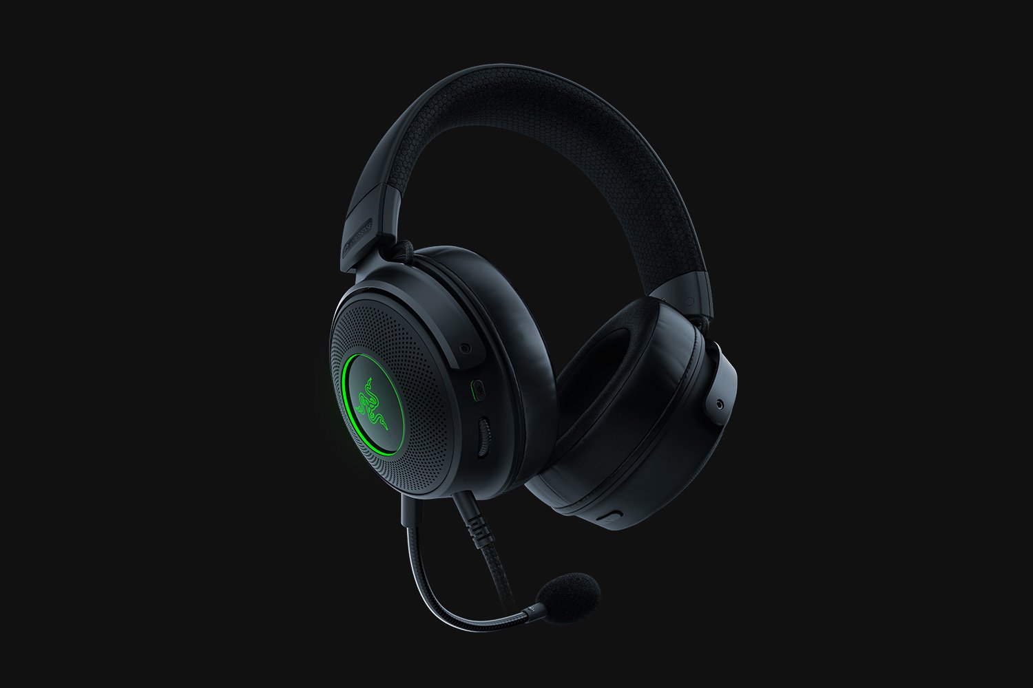 Razer Kraken V3 HyperSense Wired USB Headset - TriForce Titanium - THX Spatial Audio - Haptic Technology - RZ04-03770100-R3M1 - Amman Jordan - Pccircle