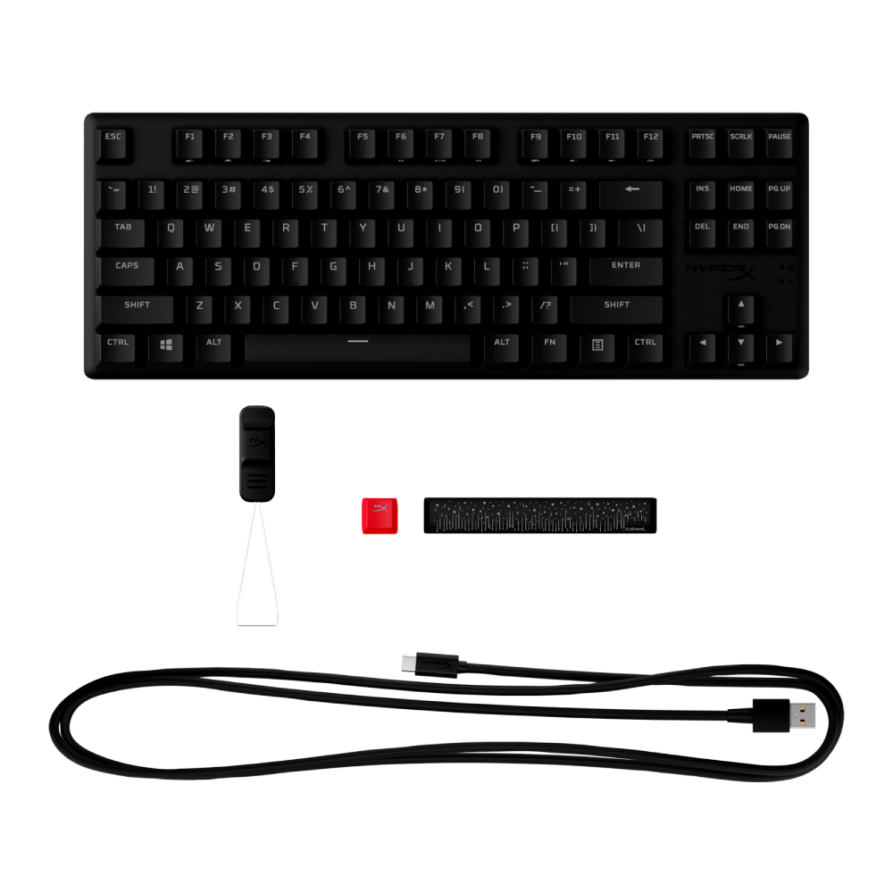 HyperX Alloy Origins Core PBT HX Red Mechanical Gaming Keyboard - Aircraft-grade aluminum body - 639N7AA - Amman Jordan - Pccircle