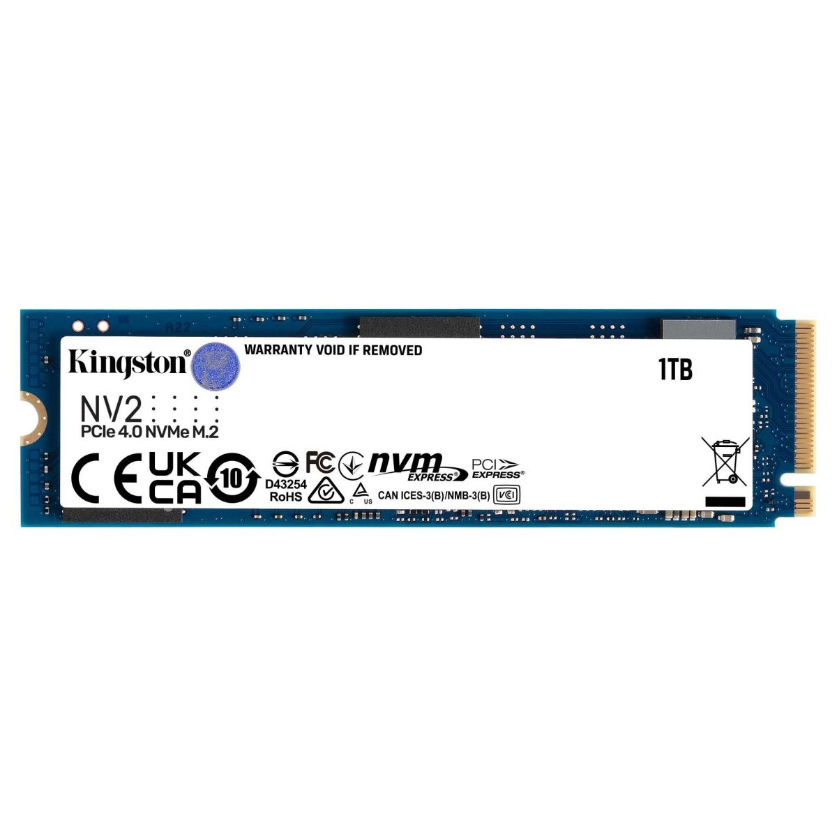 Kingston 1TB NV2 PCIe 4.0 NVMe SSD [ SNV2S/1000G ]