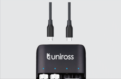Uniross Super Compact multi battery charger with 4x AA ( 2000 mAH ) NiMH Rechargeable Batteries [ UCU004A ] - Image 4