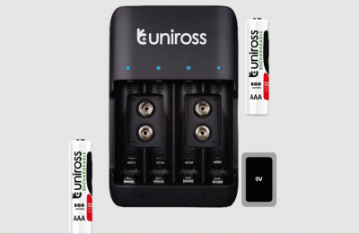 Uniross Super Compact multi battery charger with 4x AA ( 2000 mAH ) NiMH Rechargeable Batteries [ UCU004A ] - Image 3