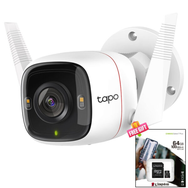 TP-Link Tapo C320WS Outdoor Wi-Fi Security Camera + Free 64GB memory card