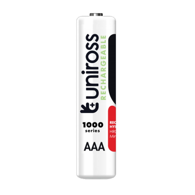 Uniross Pack 4 x Pile Rechargeable AAA - 1000mAh - Hopbattools